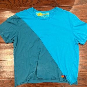 Aviator Nation blue and dark blue tee